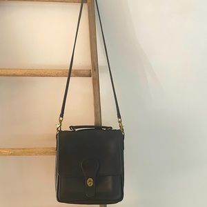 Vintage Coach black Station bag 1970’s